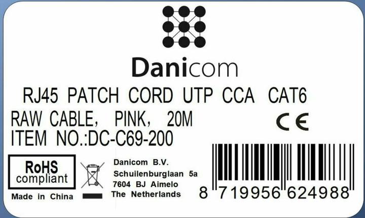 Produktbild Dsit CAT 6 Netzwerkkabel U/UTP (CAT6, 20 m)