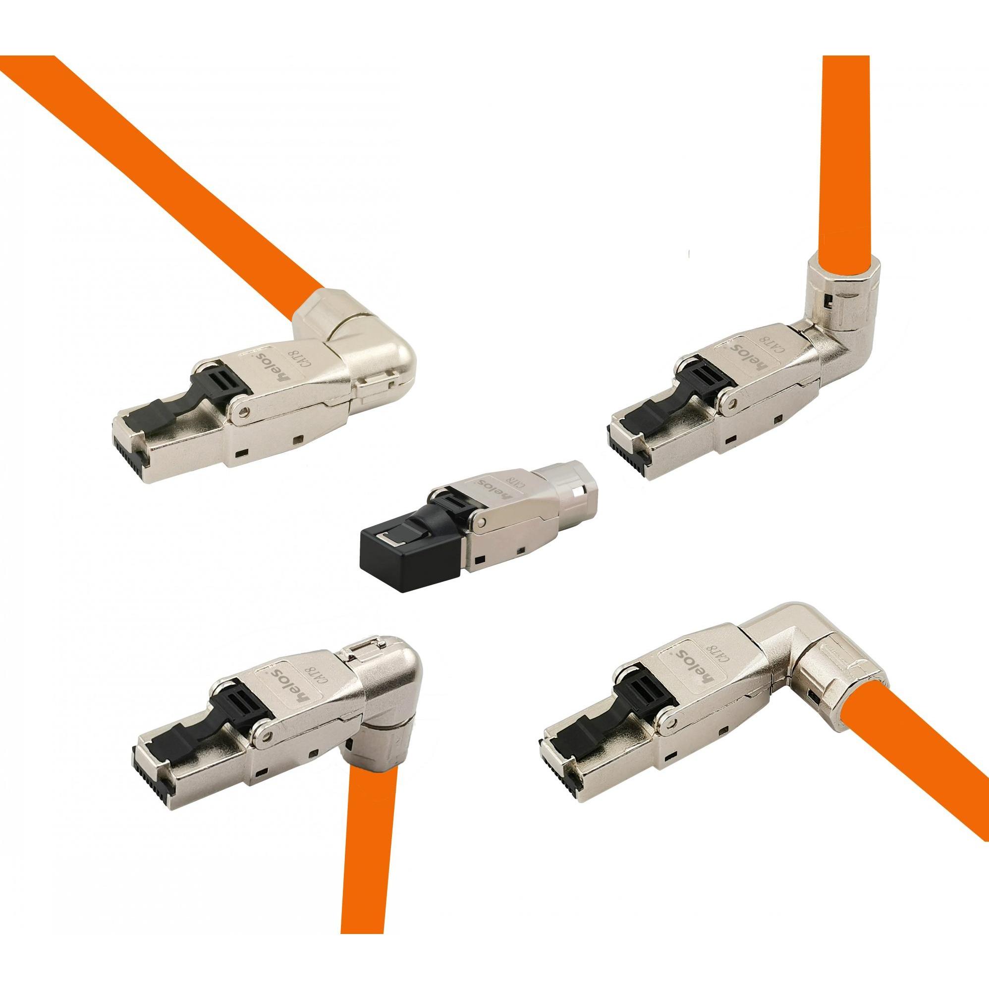 Thumbnail - Helos feldkonfektionierbarer Premium Cat 8.1 Metall-Stecker 5-Ausführungen (CAT8.1), Netzwerkkabel