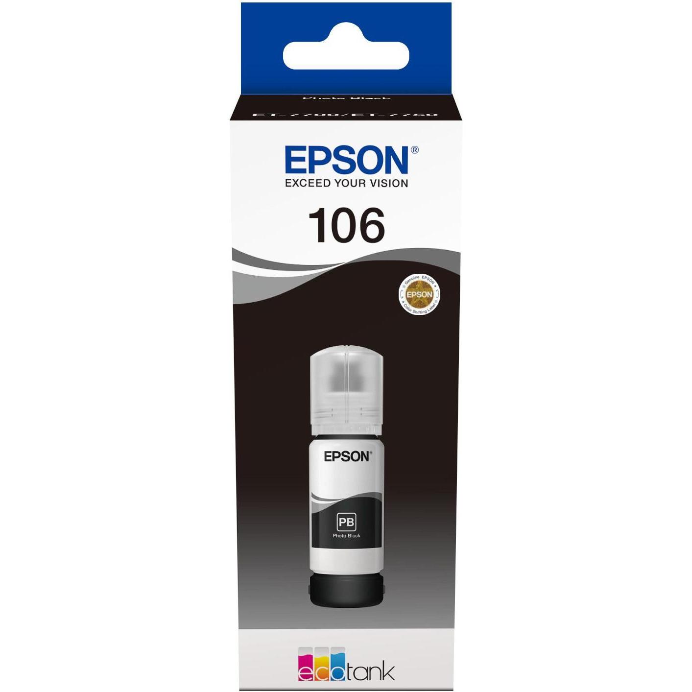 Epson, Druckerpatrone, 106 EcoTank Ink (PBK)