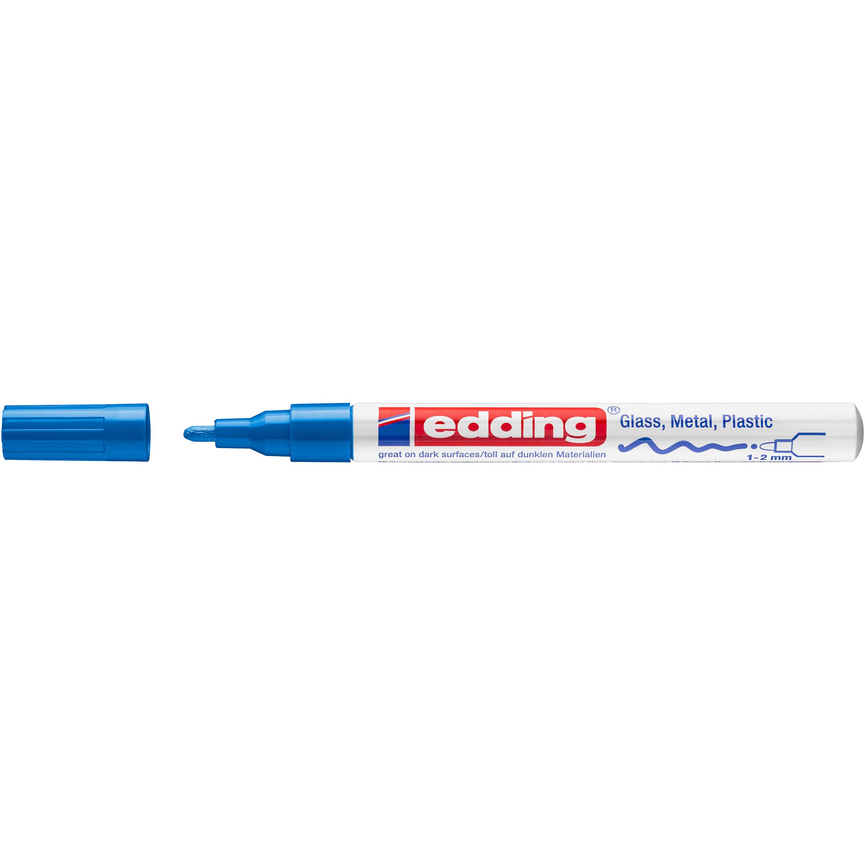 Thumbnail - Edding, Marker, 751 Glanzlack-Marker (Blau, 1 mm, 1 x)