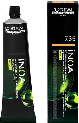 Produktbild L'Oréal Professionnel INOA No Ammonia Permanent Color 7.35 60g (7.35 Goldblond Mahagoni)