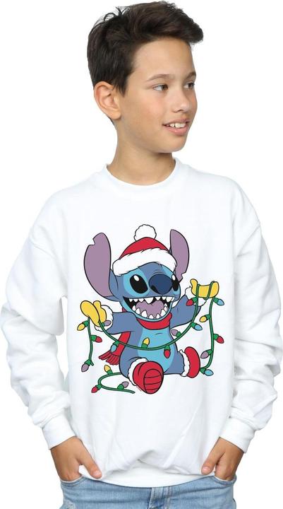 Produktbild Disney Lilo And Stitch Christmas Lights Sweatshirt Jungen (140, 146)