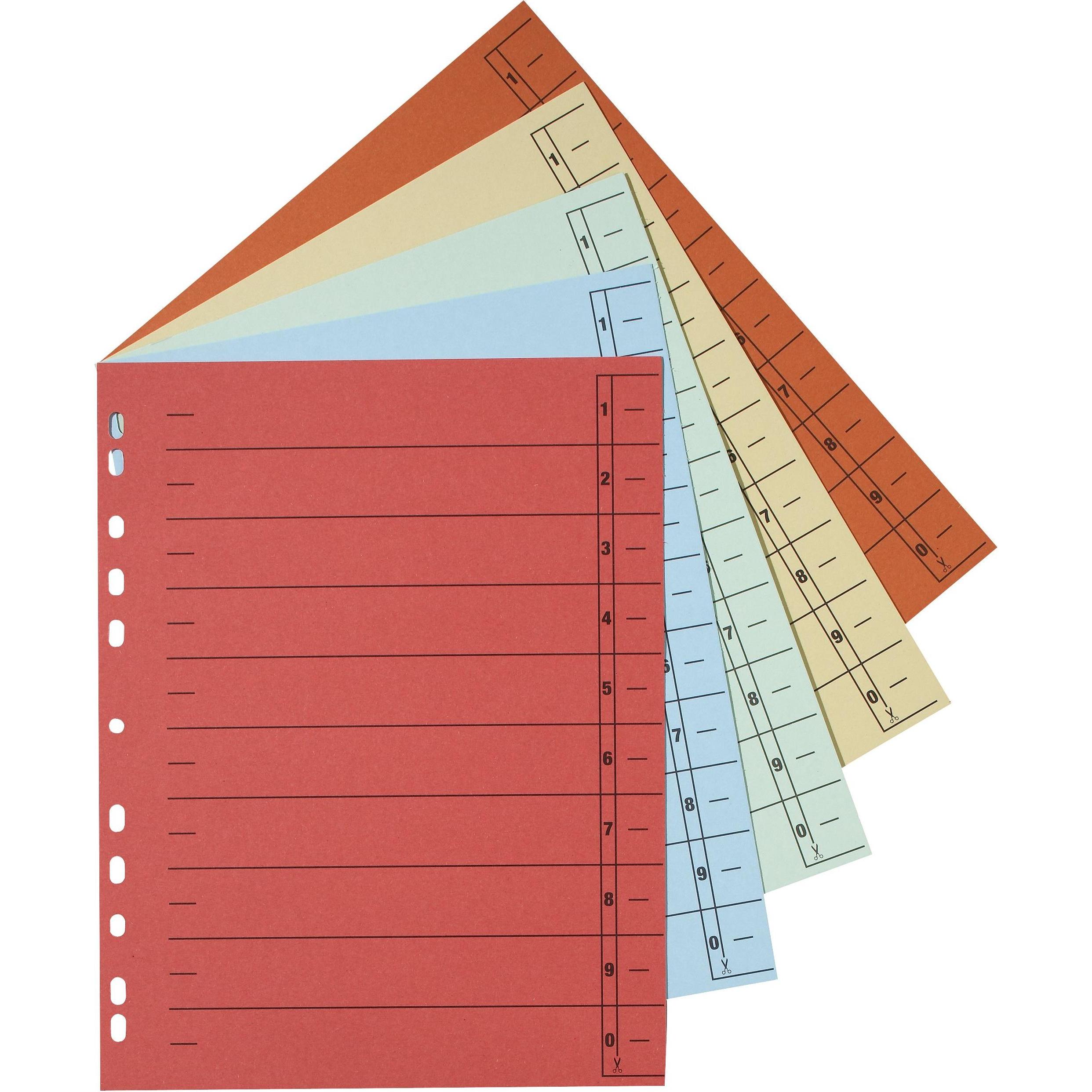 4x Schäfer Shop, Ordner Zubehör, Select Trennblätter mit Taben, DIN A4- Format, Linienaufdruck, 100 Stück