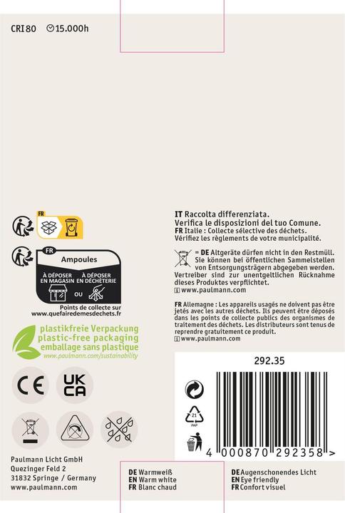 Productafbeelding Paulmann Reflektor 5er Set (GU10, 4.90 W, 460 lm, 5 x, E)