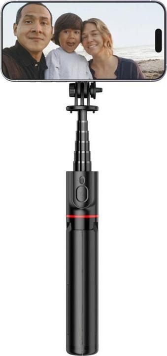 Actual product image Tech-Protect Selfie stick L06S Bluetooth magnetic with MagSafe, remote control, tripod up to 82cm an