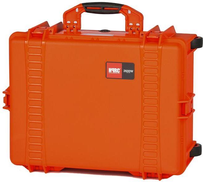Produktbild HPRC 2600W mit Schaumstoffeinlage, orange Koffer rollbar (Fotokoffer)