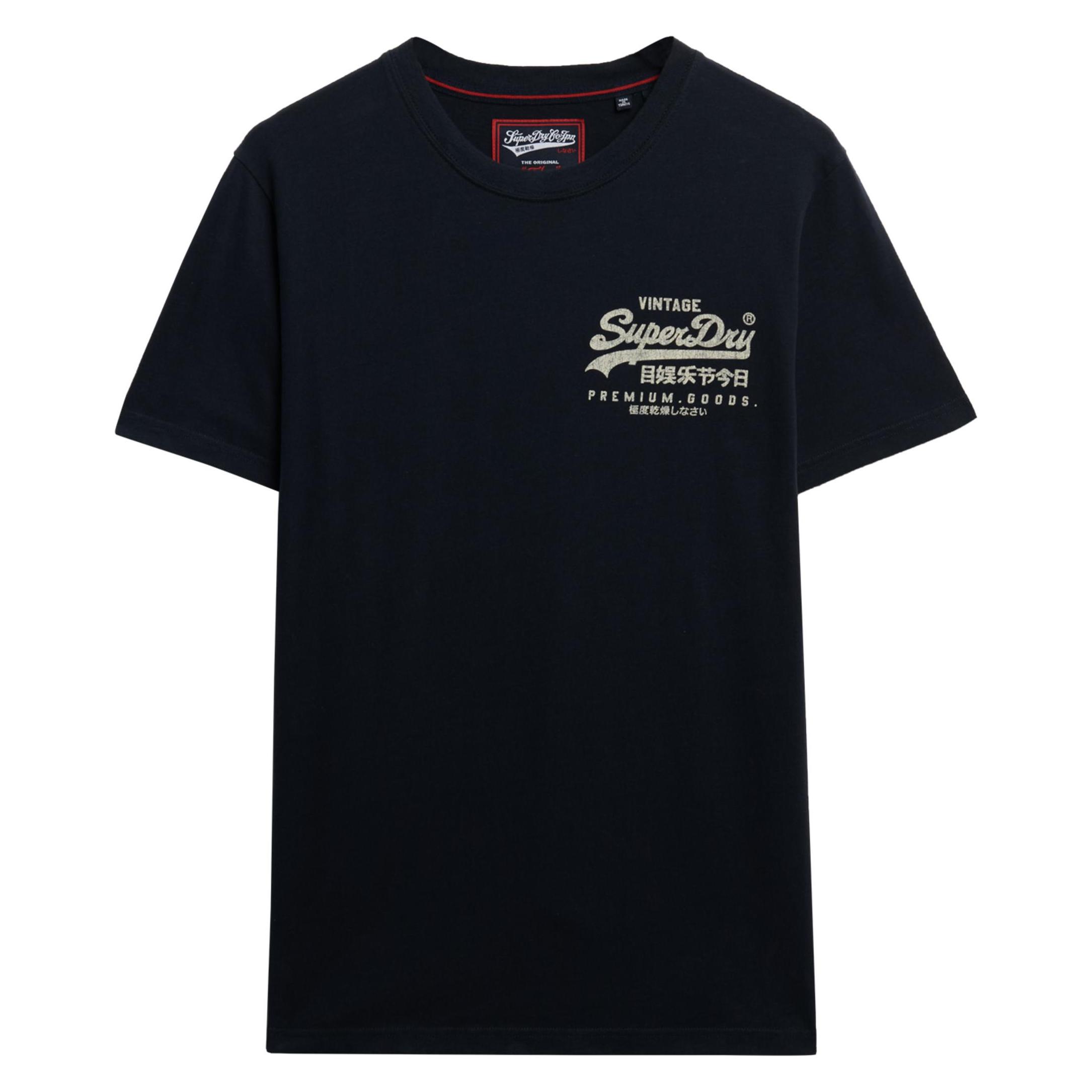 Superdry, Herren, Shirts, Lässiges Vintage Tokyo T-Shirt Mit Logo, Blau, (M)
