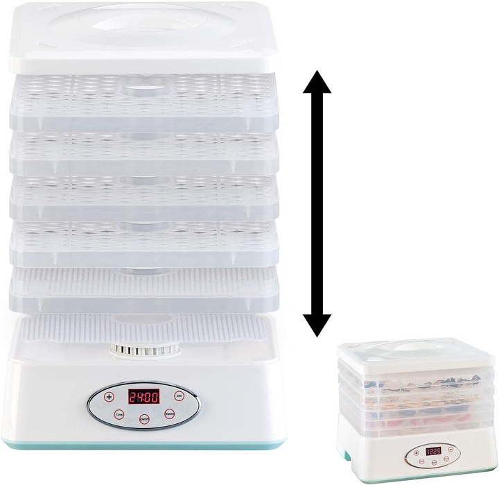 Actual product image Rosenstein & Söhne Dehydrator with 5 dehydrator inserts & timer