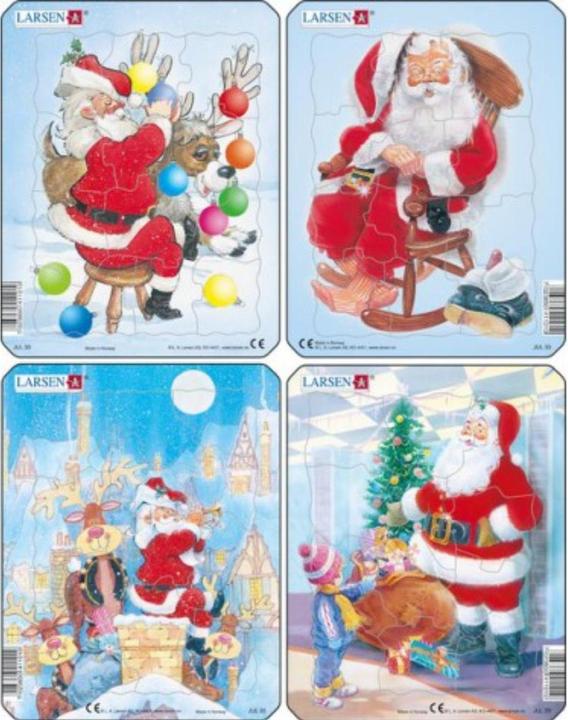 Larsen Puzzle - Noël (set de 4 mini) (12 pièces)