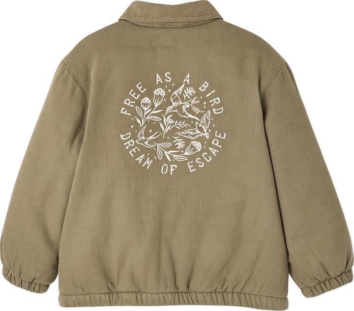 Actual product image Vertbaudet Quilted girls' jacket with embroidery on the back (98)
