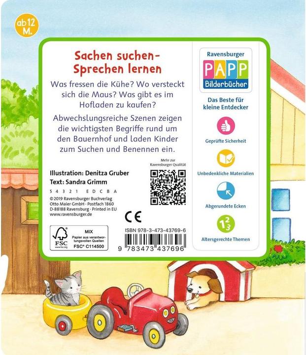 Produktbild Ravensburger Mein erstes Sachen suchen: Mein Bauernhof (Deutsch, Sandra Grimm, 2019)