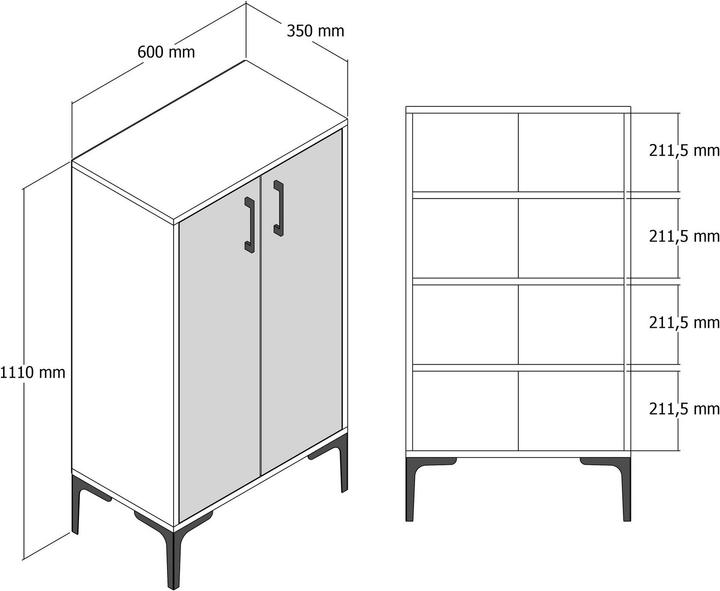 Image du produit Hanah Home Anton (60 x 35 x 111 cm)