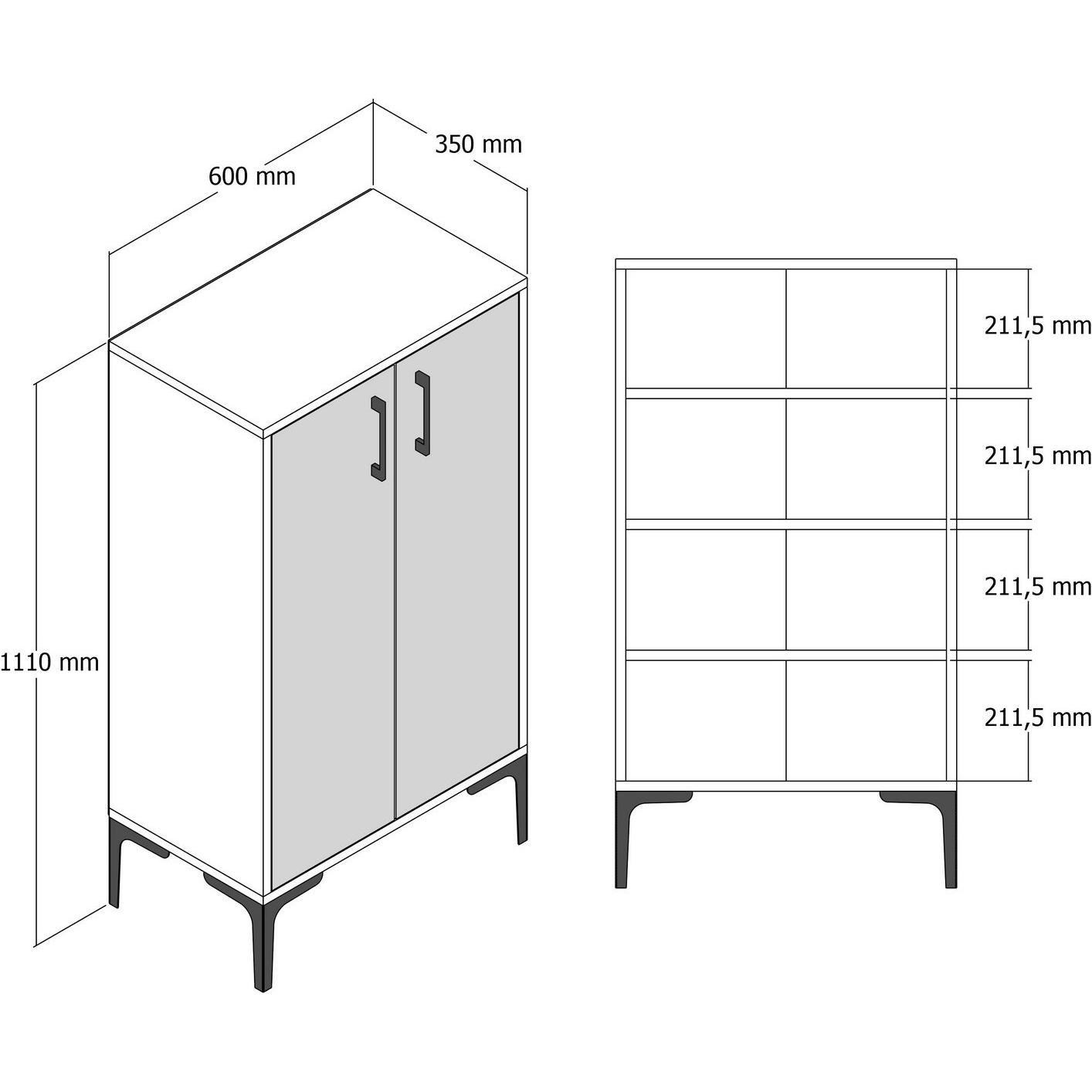 Thumbnail - Hanah Home, Schuhschrank, Anton (60 x 35 x 111 cm)