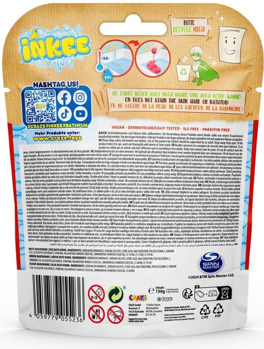 Actual product image Craze Inkee Badekugeln 3er Pack Paw Partol (Bath bombs)