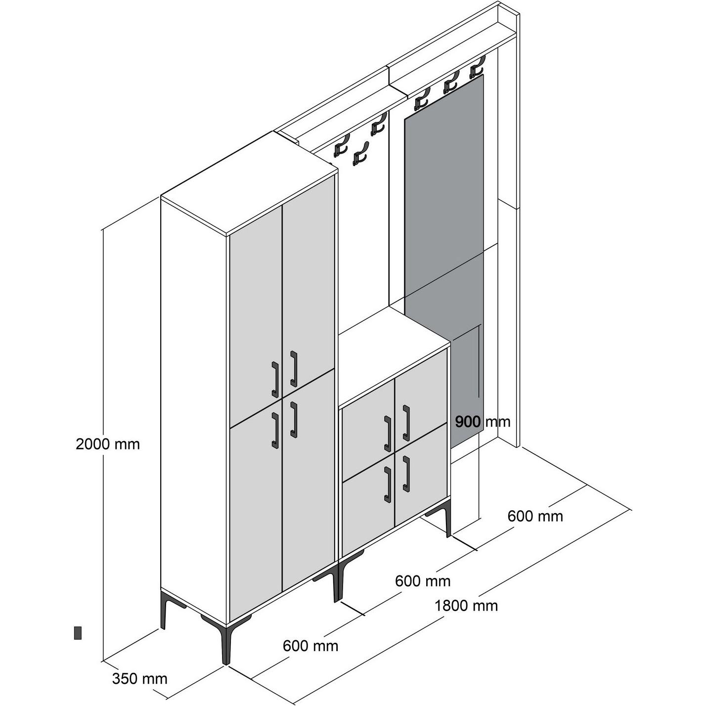Thumbnail - Hanah Home, Garderobe + Kleiderhaken, Wrenley