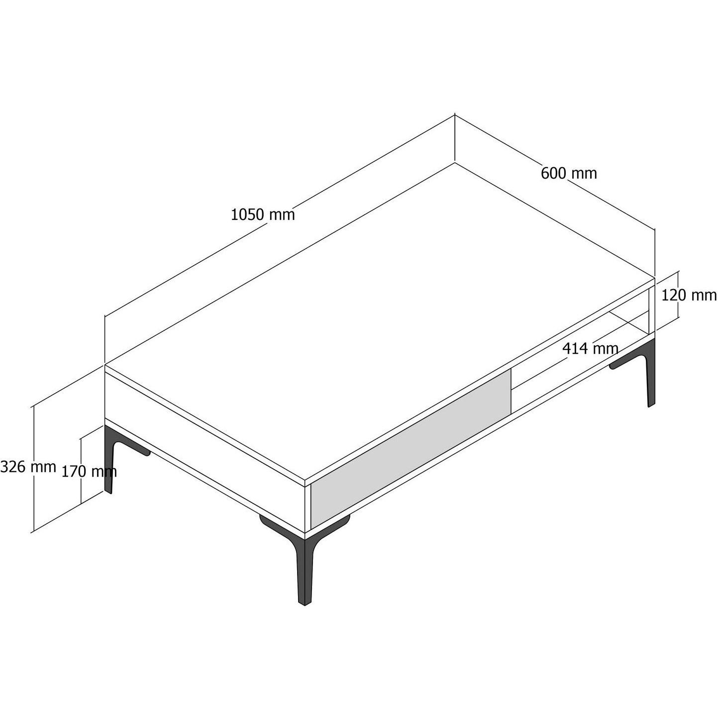 Thumbnail - Hanah Home, Couchtisch + Beistelltisch, Sean (105 x 60 x 32.6 cm)