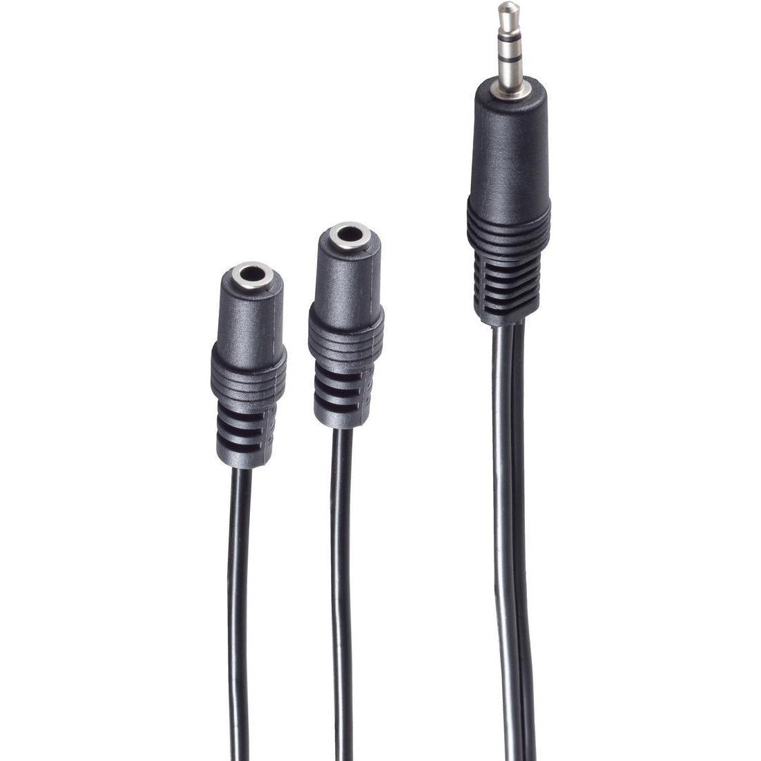 Shiverpeaks BASIC-S Audiokabel, 3,5 mm Klinkenstecker (0.20 m, 3.5mm Klinke (AUX)), Audio Kabel