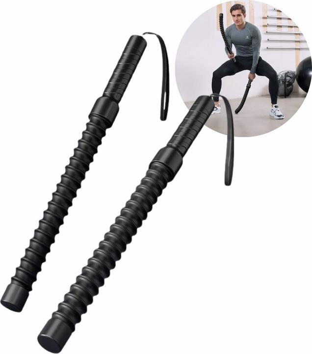 Hermex Seilloses Battle Rope Battle-Rope-Sticks Gewichts Griffe Air Rope