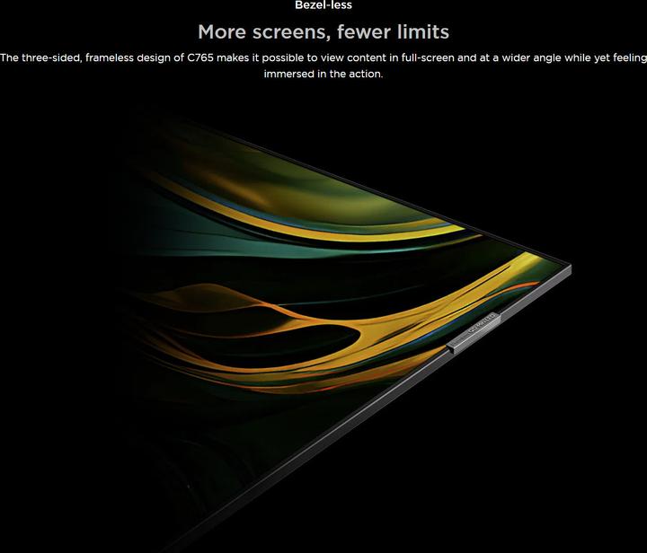 Produktbild TCL 85C765 (85", Mini-LED, QLED, 4K, 2024)