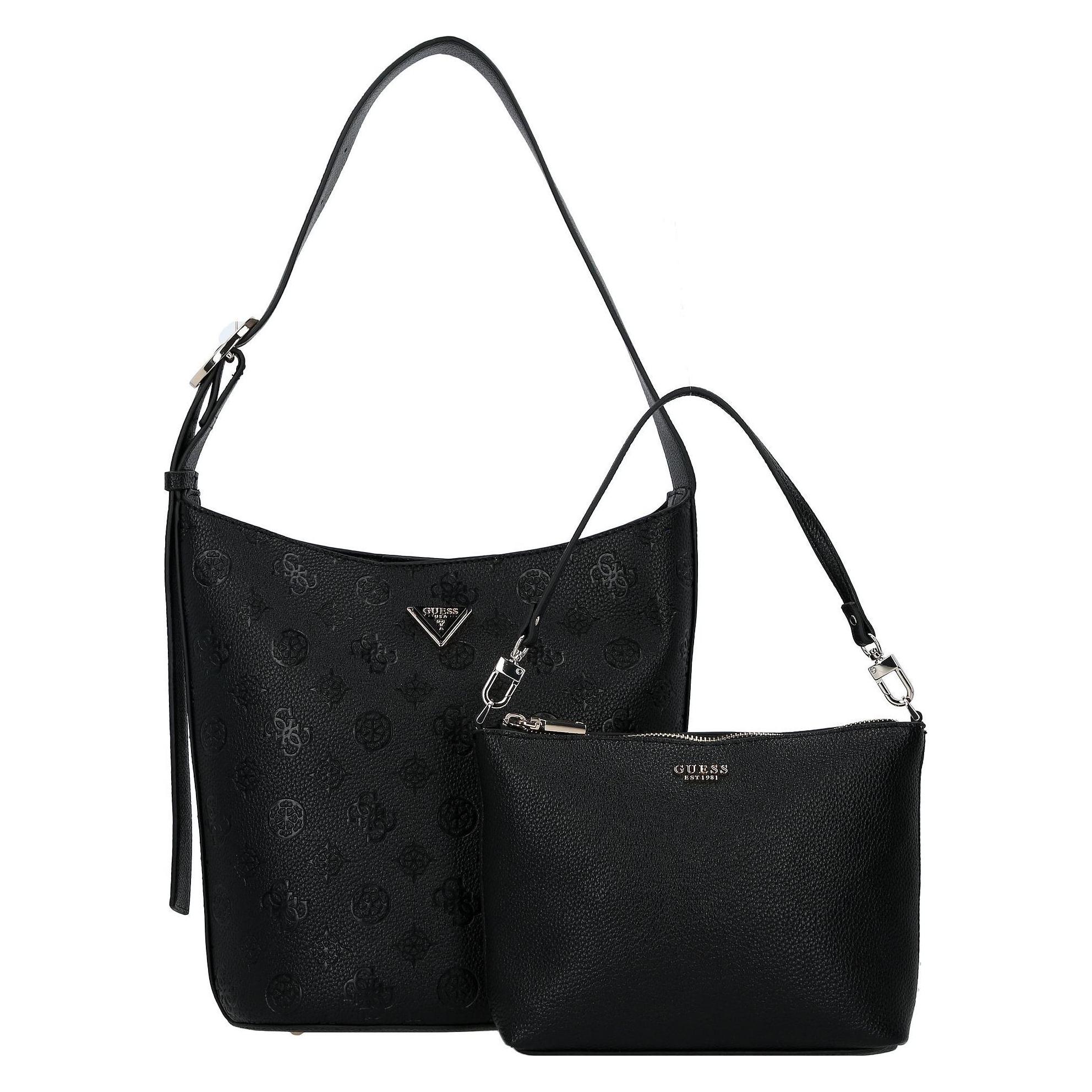 Guess, Damen, Handtasche, Cresidia Schultertasche 30 Cm, Schwarz