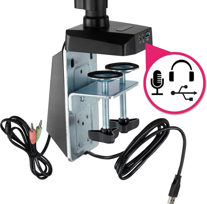 Immagine prodotto tectake Supporto da tavolo per 4 schermi (Tavolo, 32")