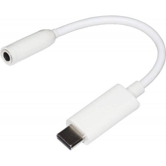 Link Bianco Adattatore Usb Type C - 3,5Mm Aux Type C Con Cavo (Usb-C), Adattatore Dati + Video,