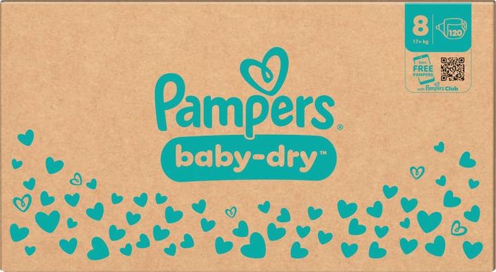 Actual product image Pampers Baby-Dry (Size 8, Monthly box, 120 pcs.)