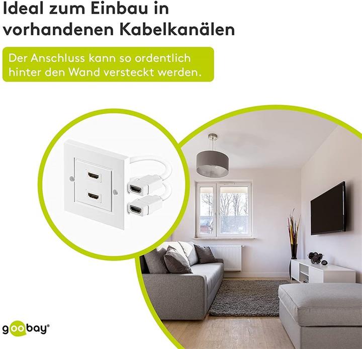 Actual product image Goobay HDMI wall socket adapter