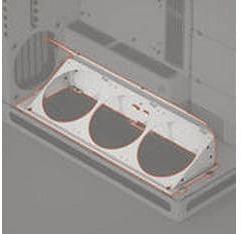 Produktbild Havn HS 420 Angled Bottom Fan Bracket - weiss