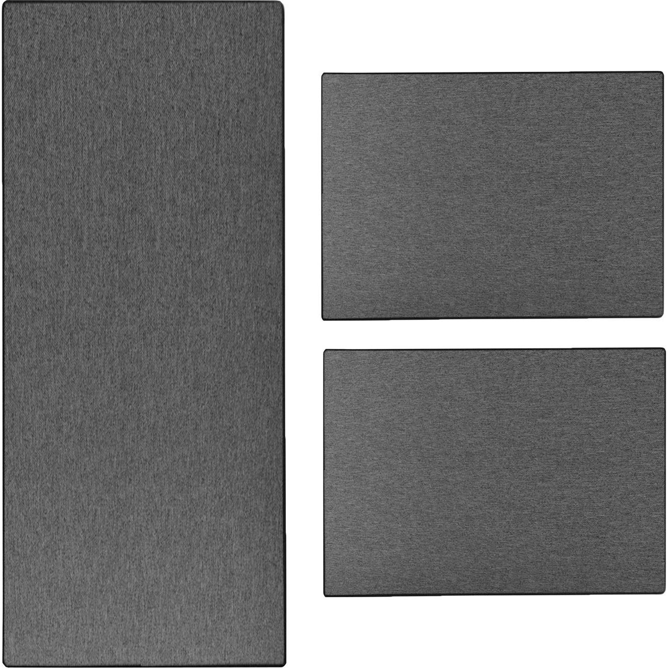 Karat, Teppich, Sabang Anthrazit Bettumrandung in SisalOptik 3teilig 2x67x140 cm und 67x250 cm (67 x 140 cm, 67 x 250 cm...