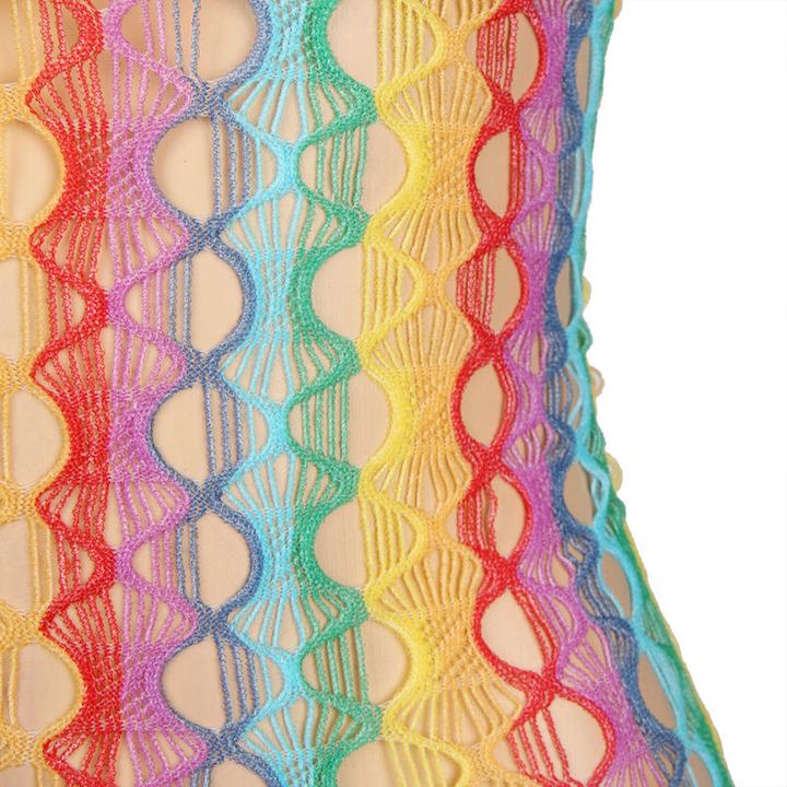 Produktbild Subblime 952365 Rainbow Netz-Bodystocking Mit Freien Schultern Eine Grã–Sse (S)