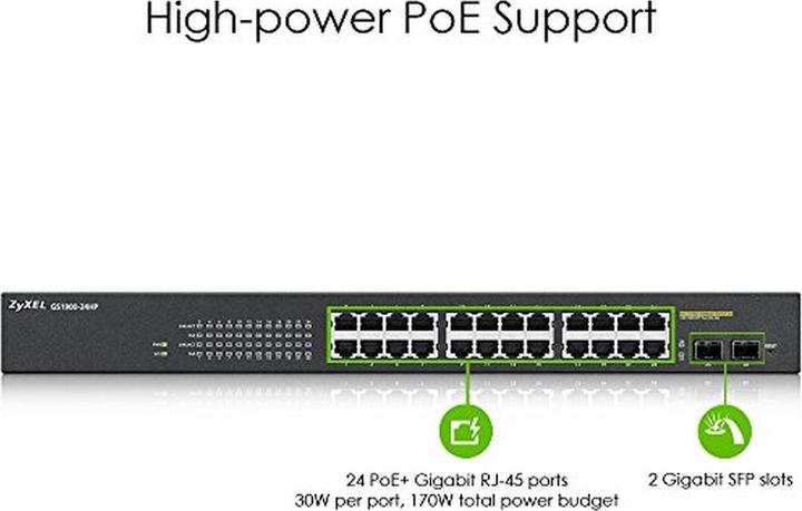 Produktbild Zyxel Switch 24x GS1900-24V2oE+ Ports (26 Ports)
