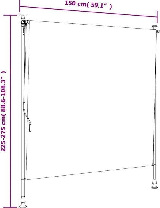 Produktbild vidaXL Aussenrollo (150 x 270 cm)