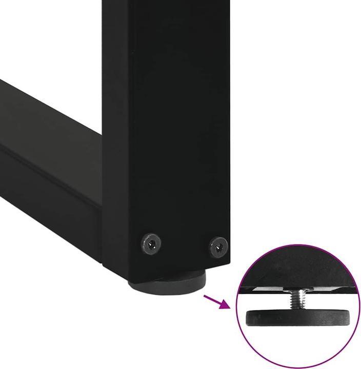 Immagine prodotto vidaXL Gambe del tavolino a U 2 pezzi nero 50x(30-31) cm gamba del tavolo in acciaio