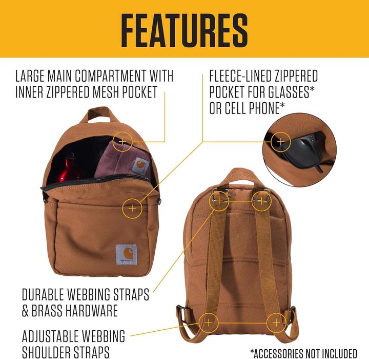 Actual product image Carhartt Classic" mini rucksack in black