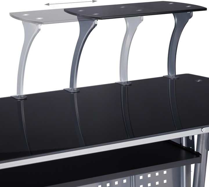 Actual product image Relaxdays Computer Desk With Glass-top (105 x 55 x 98 cm)