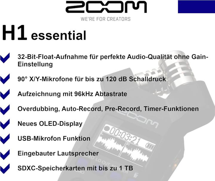 Actual product image Zoom H1e (Handheld)