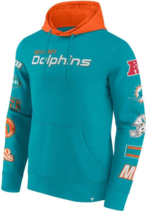 Immagine prodotto Fanatics Felpa con cappuccio Miami Dolphins NFL Sleeve Prints - 3XL (3XL)