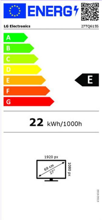 Energy Label LG 27TQ615S-PZ (1920 x 1080 pixels, 27")