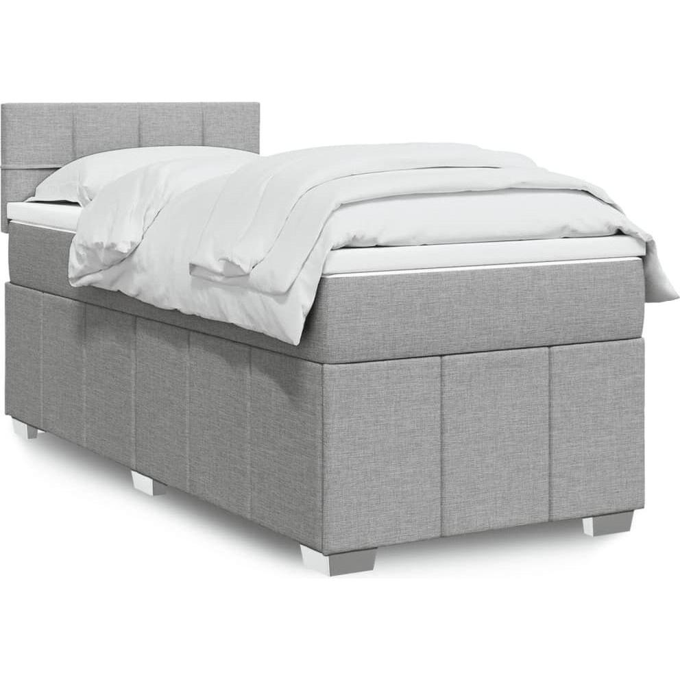 VidaXL, Bett, Bo x springbett mit Matratze 80 x 200 cm Stoff (80 x 200 cm)