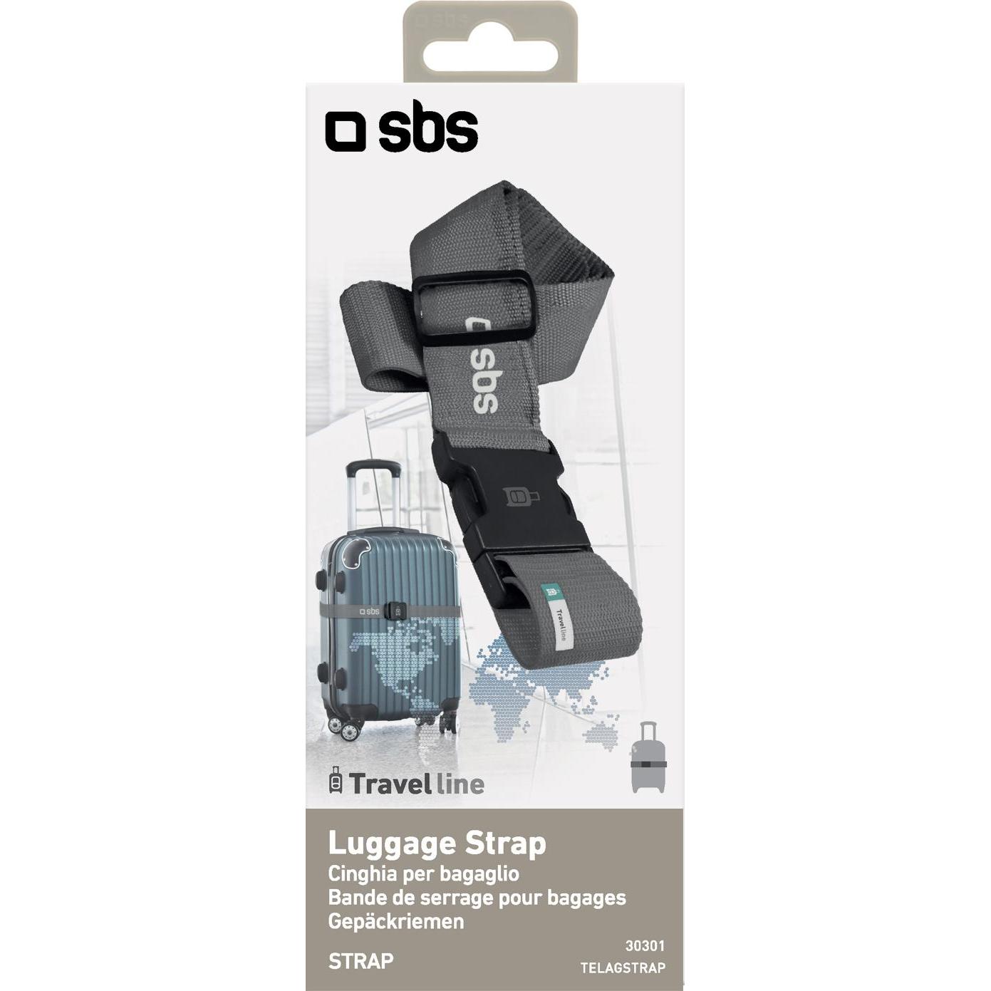 Thumbnail - SBS, Reisezubehör, Koffer- und Gepäckgurt, Grau