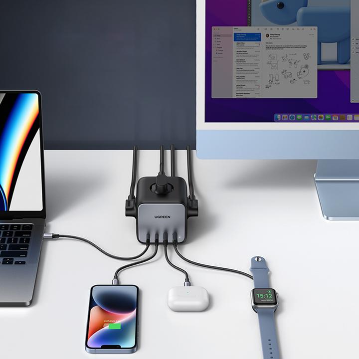 Produktbild Ugreen Cube CD268 (3 x, CEE 7/4, USB-A, USB-C, 1.80 m)