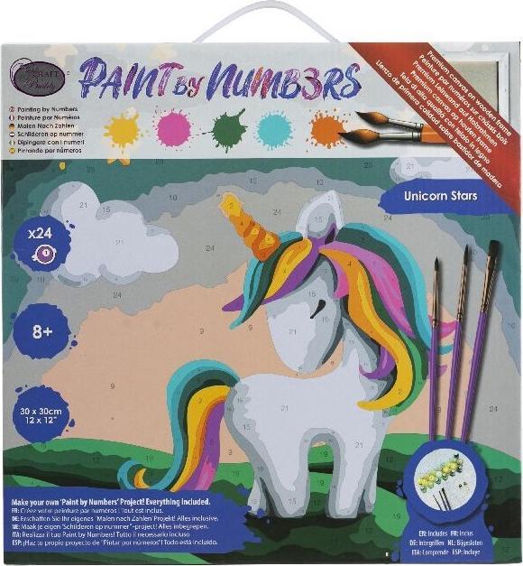 Produktbild Craft Buddy Malen nach Zahlen Unicorn Stars