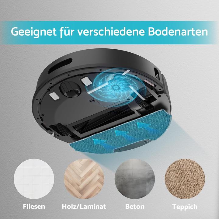 Actual product image Aeco Vacubot X5 vacuum and mopping robot (5000 Pa, Wiping cloth)