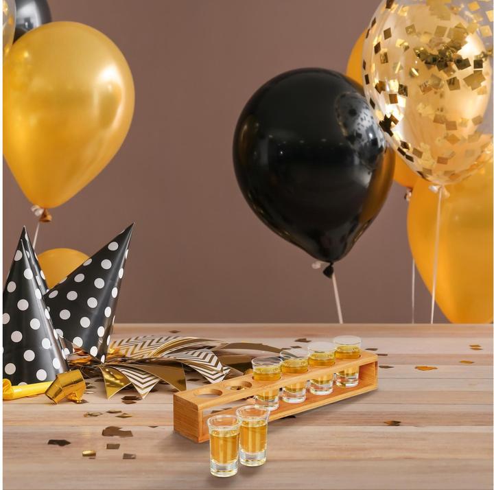 Produktbild Relaxdays Schnapsbrett (0.40 dl, 1 x, Schnapsgläser + Shotgläser)