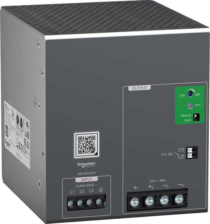 Schneider Spannungsversorgung, Modicon ABLU, Universal, getaktet, 380-500V AC, 3-phasig, 24V DC, 40A, 960W ABL