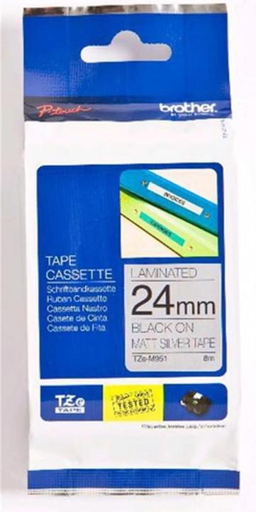 Brother Tze-M951 (2.40 cm, Black, Silver)
