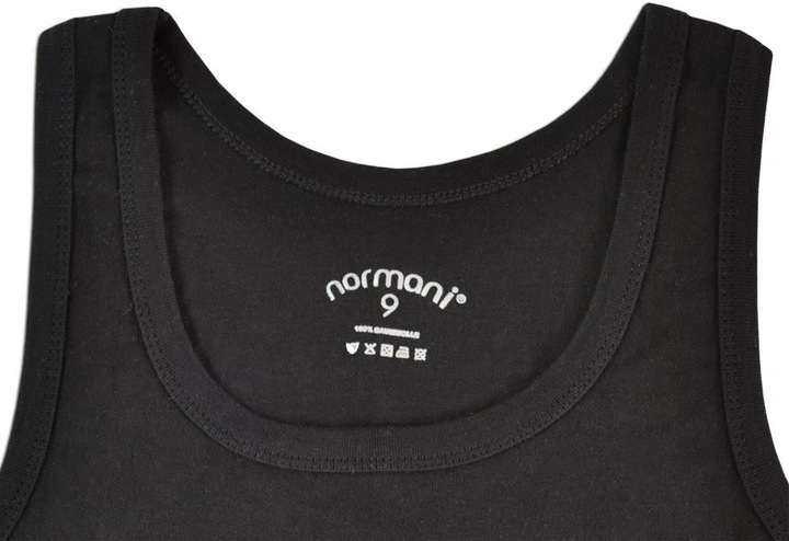 Immagine prodotto Normani Maglia intima 4 pezzi da uomo a costine sottili nera (4XL)