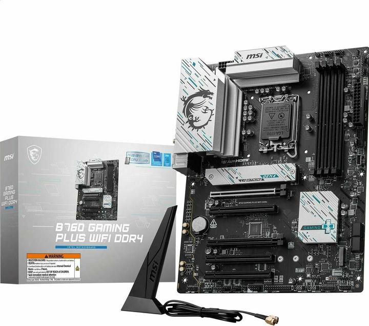 Produktbild MSI B760 GAMING PLUS WIFI DDR4 (LGA 1700, Intel B760, ATX)