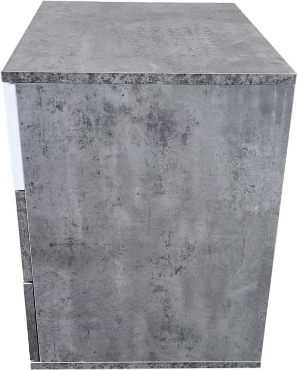 Produktbild HTI-Living Nachtkommode 3 Schubladen Nina Beton Weiss (45 x 38 x 53 cm)
